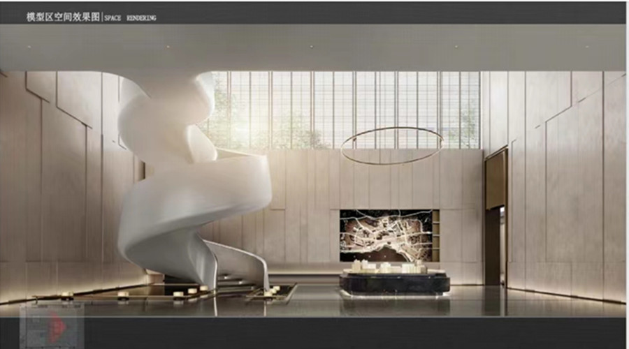 深圳卓越GRG旋轉樓梯定制項目 深圳卓越GRG旋轉樓梯定制項目