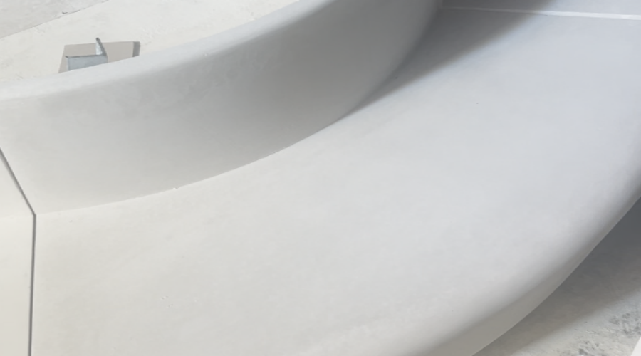 武漢商場(chǎng)水磨石GRC坐凳造型工程