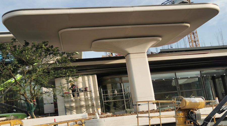 合肥華蓋UHPC柱子落地效果 合肥華蓋UHPC柱子落地效果