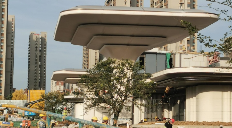 UHPC幕墻板與柱子