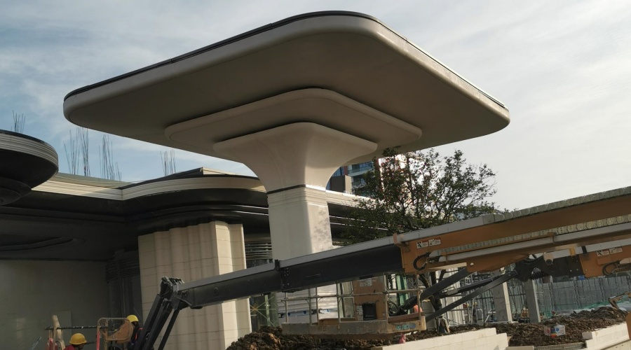 UHPC幕墻板與柱子