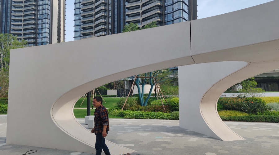 UHPC構件安裝現場